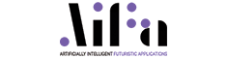 Logo for Aiftan, a digital marketing agency, with black stylized text and five scattered purple dots. Below, smaller purple text reads: ARTIFICIALLY INTELLIGENT FUTURISTIC APPLICATIONS. - Lead Experts