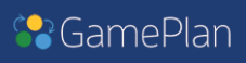 Logo for GamePlan on a blue background, featuring three colored circles (yellow, green, and blue) arranged in a triangle with two curved arrows between them, to the left of the text GamePlan in white. - Lead Experts