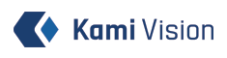 Logo for Kami Vision. It features a stylized hexagon with a blue diamond shape inside on the left, followed by the words Kami Vision in blue text. - Lead Experts