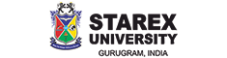 Logo of Starex University with a colorful crest on the left and the text “STAREX UNIVERSITY” and “GURUGRAM, INDIA” on the right. The crest features symbols and a banner with the university name. - Lead Experts