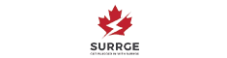 A red maple leaf with a white zigzag line through the center above the bold black text SURRGE and smaller text reading CENTER FOR URBAN RESEARCH AND RESILIENCE. - Lead Experts