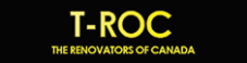 Logo with yellow text on a black background that reads T-ROC above smaller text that says The Renovators of Canada. - Lead Experts